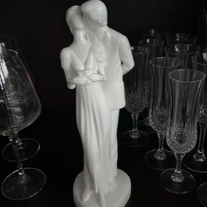Royal Doulton All White Anniversary Party Couple Figurine